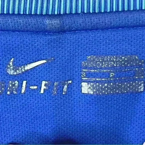 Brazil Authentic Soccer Jersey Nike Men Small Blue Drifit 2016 - Picture 6 of 9